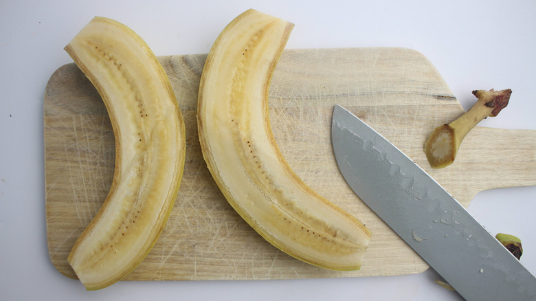 banana cut in half