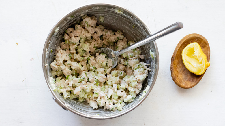 chicken salad with lemon added