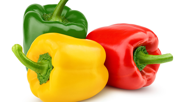 red green and yellow pepper