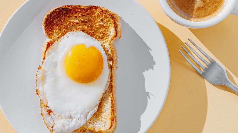 single egg on toast