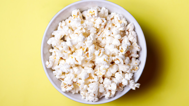 homemade popcorn in bowl