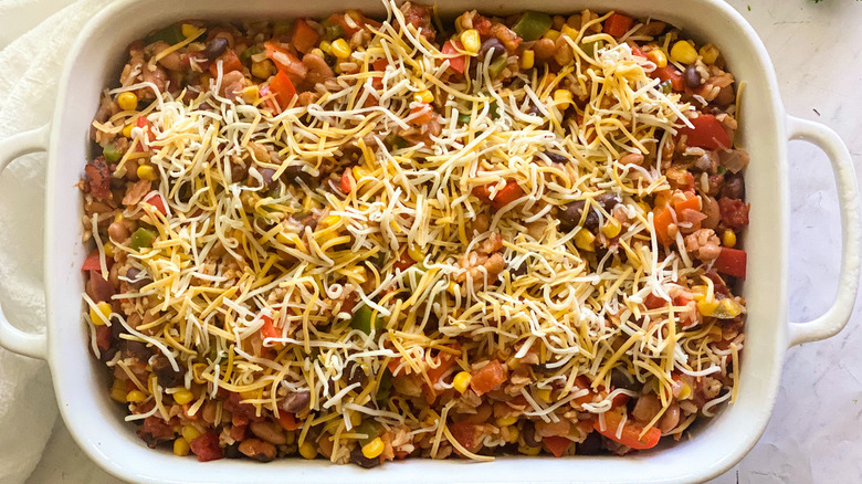 casserole in baking dish