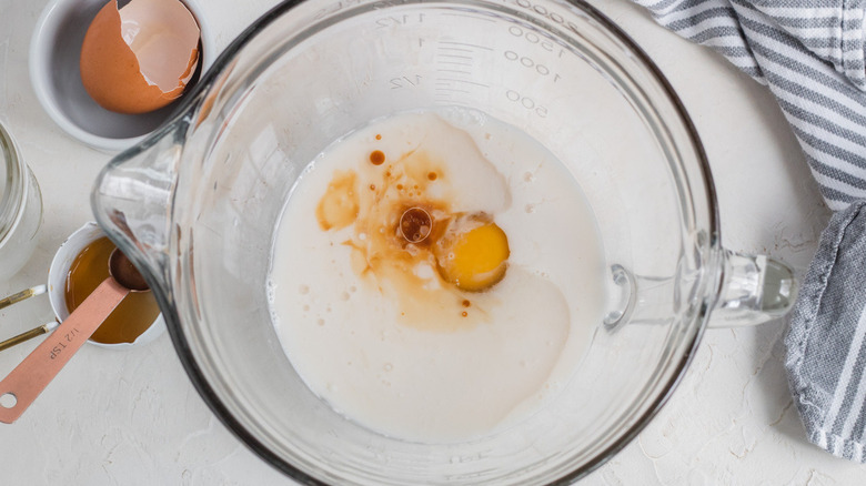 Egg and milk mixture