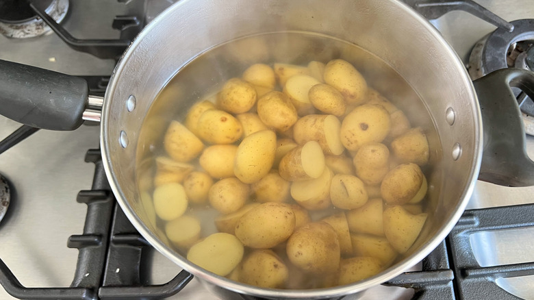 potatoes in boiling water 