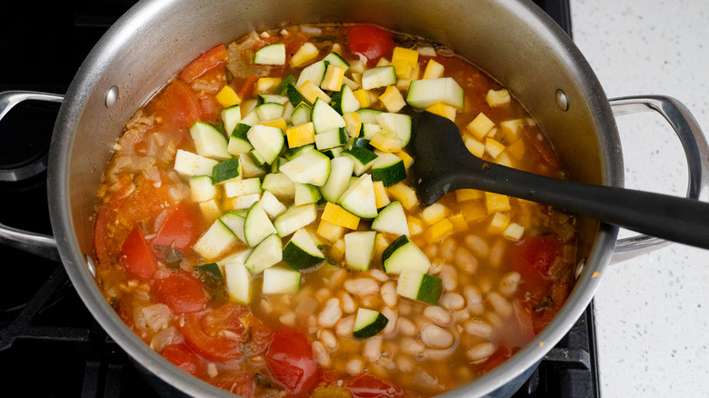 soup with zucchini and squash 