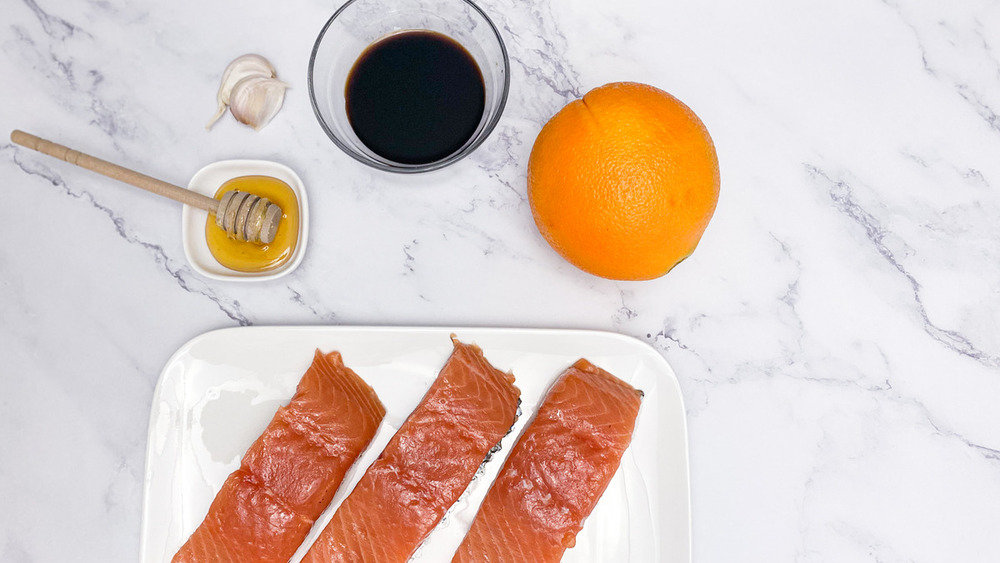 heart-healthy fish ingredients on table