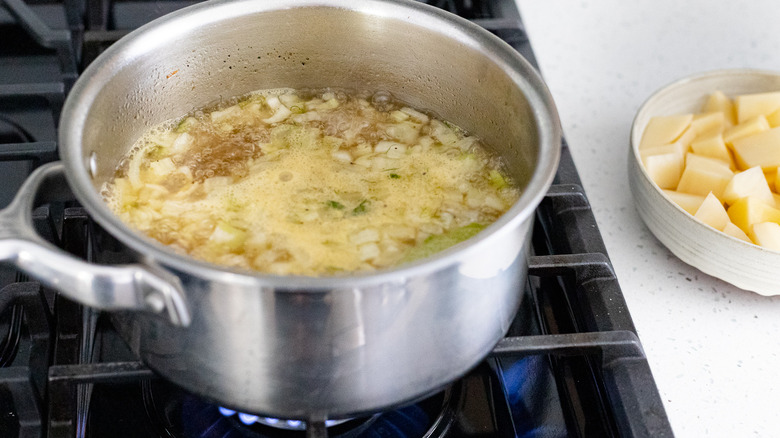 ingredients in a pot 