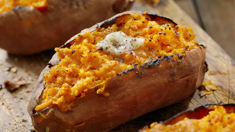 sweet potato with butter and spices