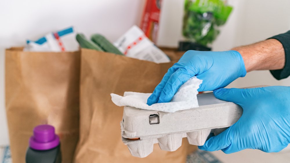 disinfecting groceries