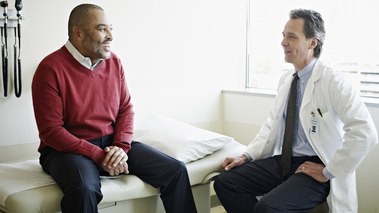 man in doctor's office