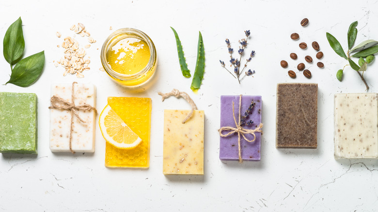 Various natural soaps