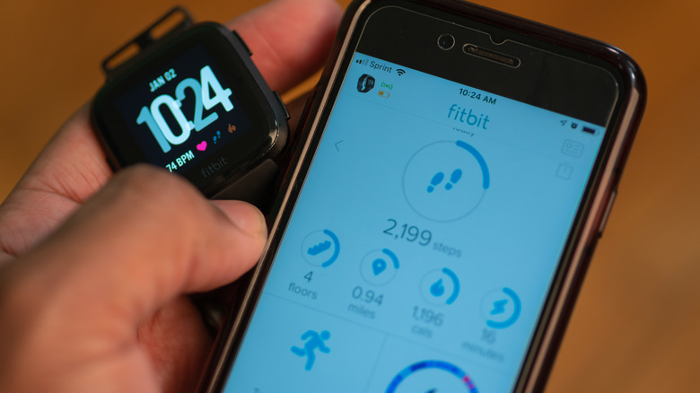 Fitbit with cell phone app 