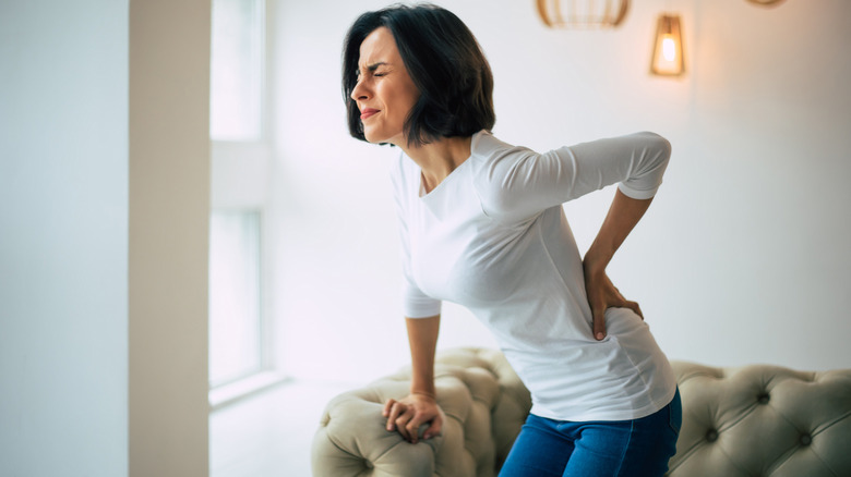 woman with back pain