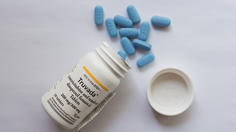 Bottle of Truvada PrEP pills