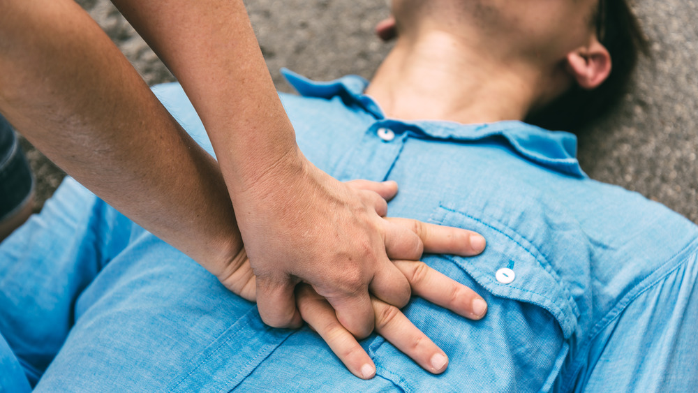 man getting CPR