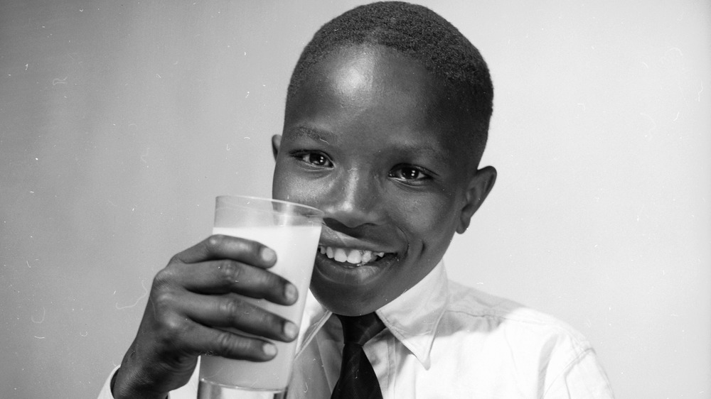 Boy Drinking Milk