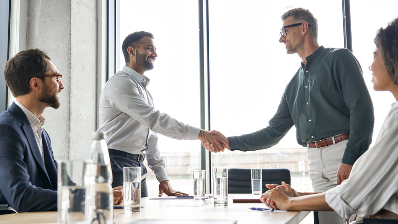 Men shaking hands