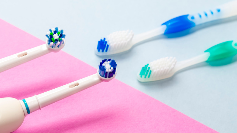 Four types of toothbrushes