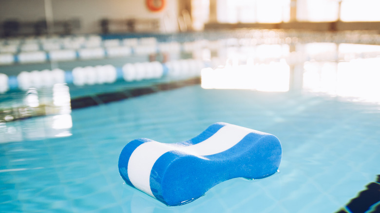 pull buoy floating in pool