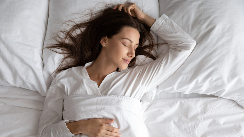 Woman sleeping peacefully 