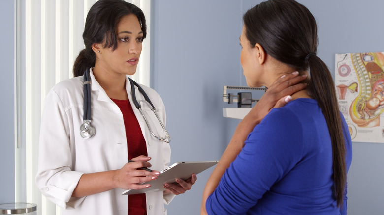 Patient speaking to OBGYN