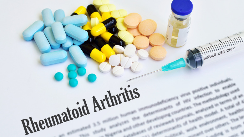 The words "Rheumatoid Arthritis" by medication