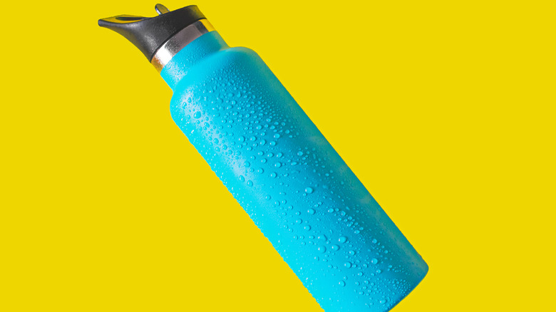 Blue water bottle