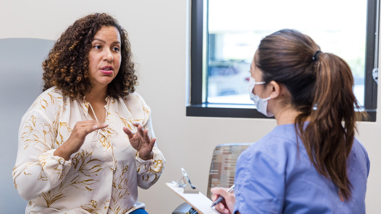 Patient asking doctor questions