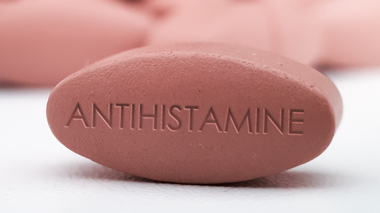 antihistamine drug pill concept image