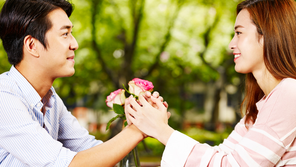 couple staring into each other's eyes