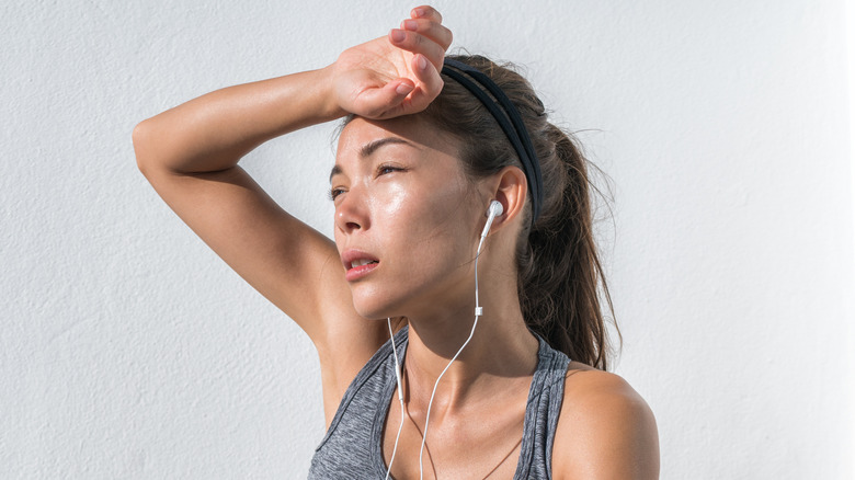 woman with headphones in