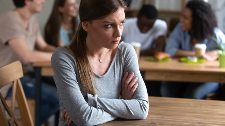 woman with low self-esteem