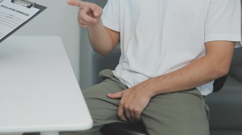 Man talking to a doctor