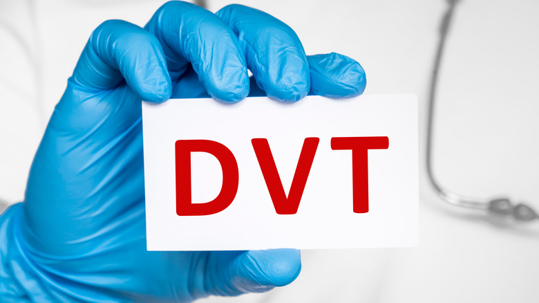 paper that says "DVT"