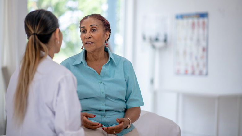 Older lady with doctor