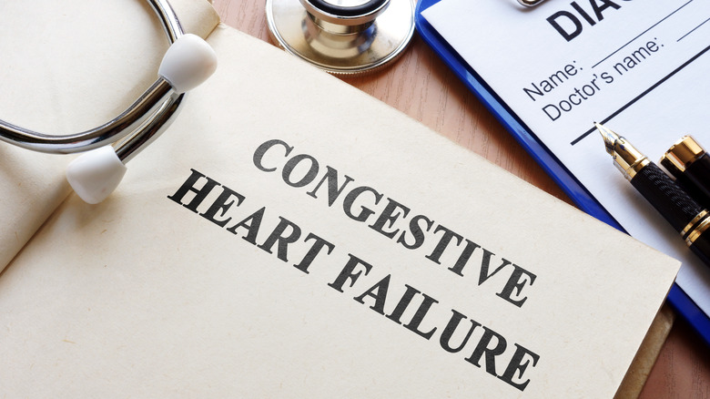 page with words congestive heart failure