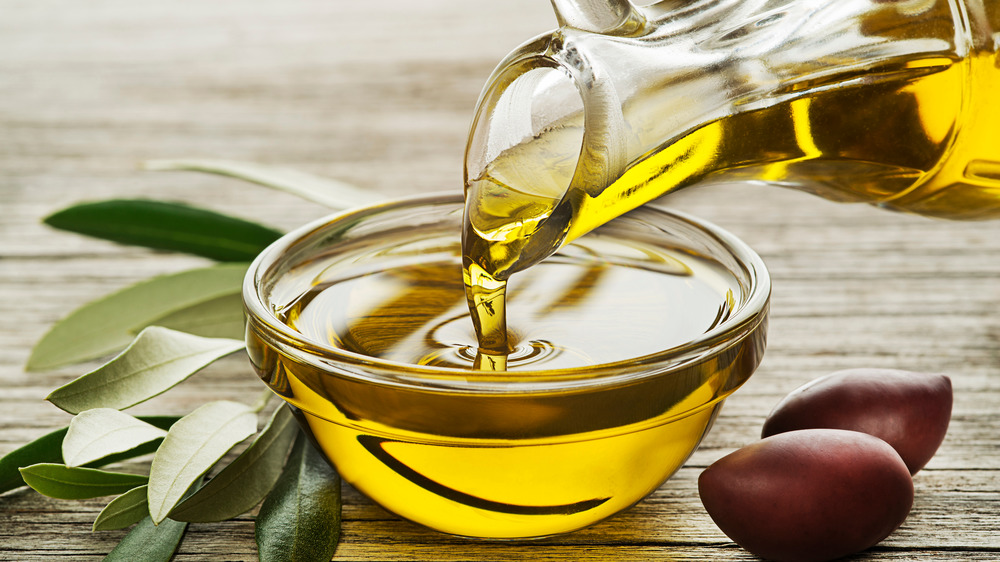 olive oil being poured