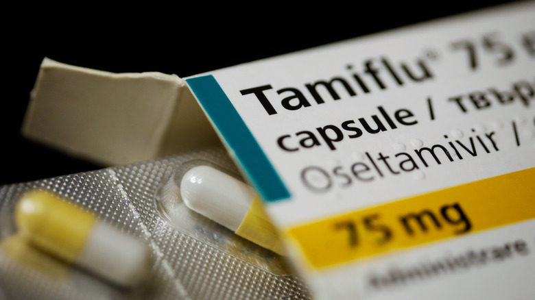 Package of antiviral medication tamiflu