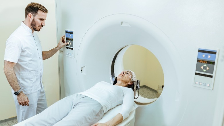 woman having an mri