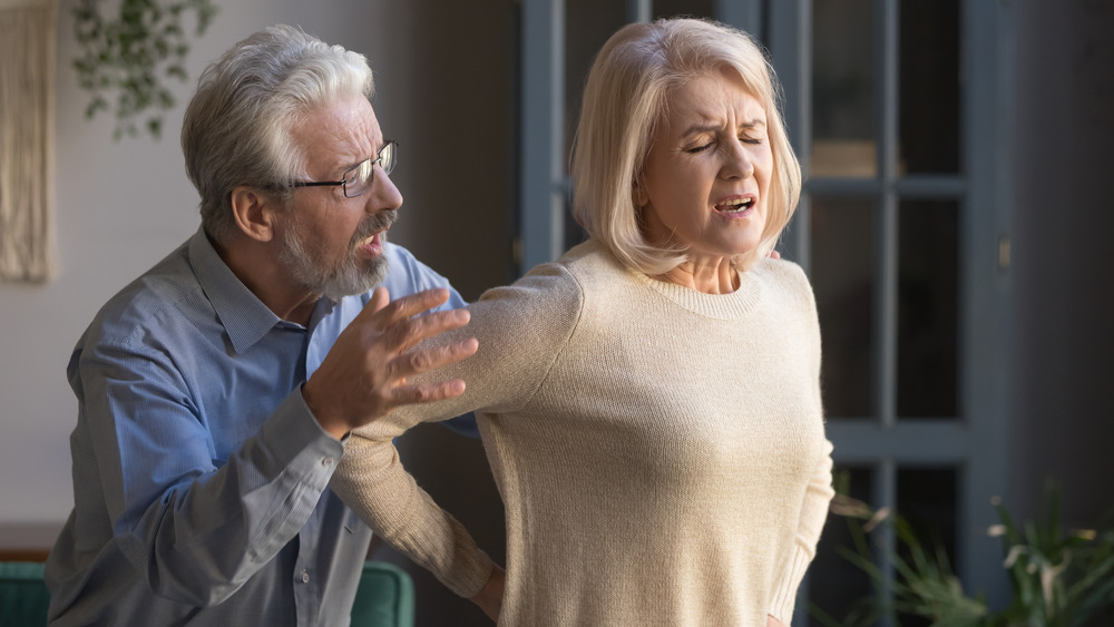 older couple woman back pain