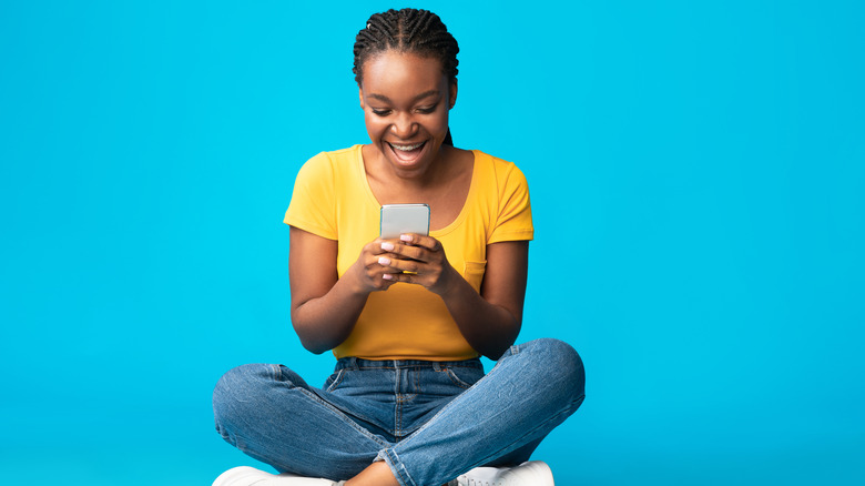 Young woman using smartphone