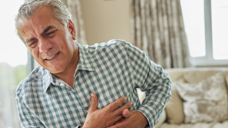 man suffering heart attack 