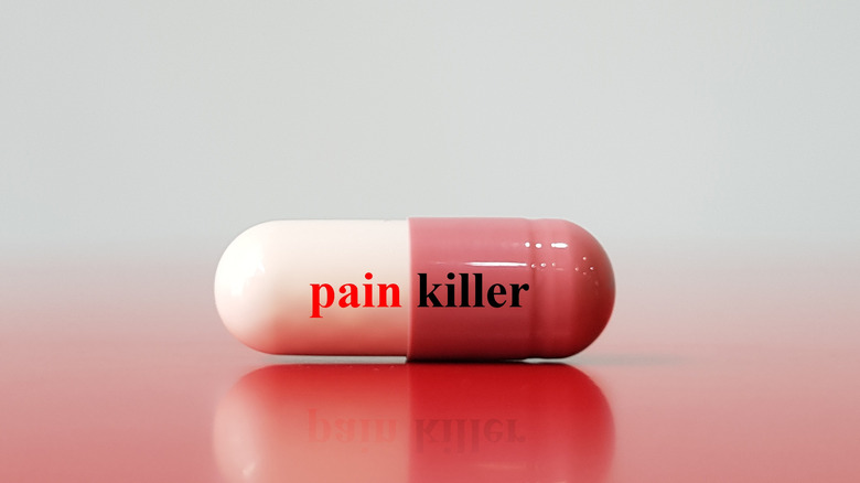 close up of painkiller pill