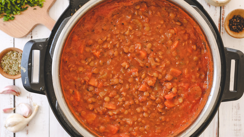 lentil soup in Instant Pot