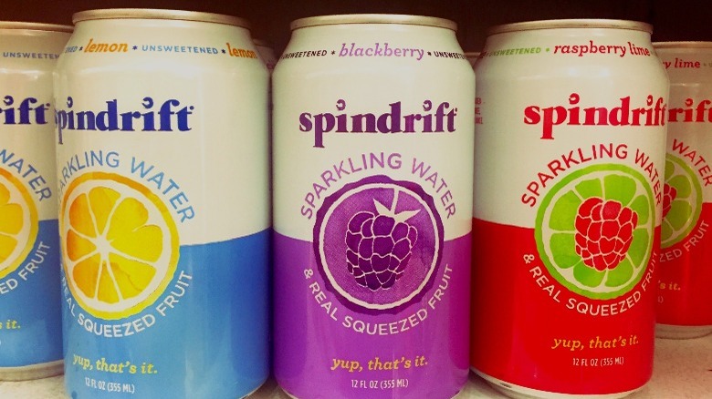 Spindrift cans on display