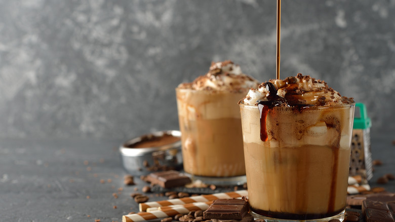 Cold frappe coffee