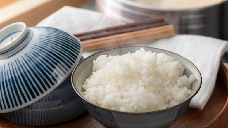 bowl of steamed rice