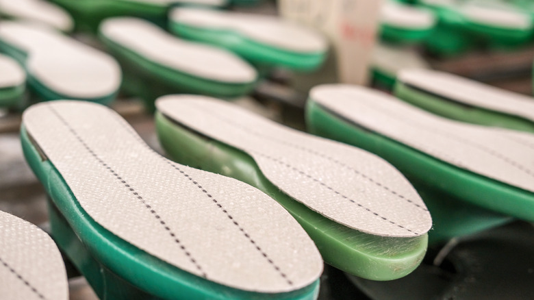 production of shoe soles