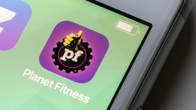 planet fitness app on phone