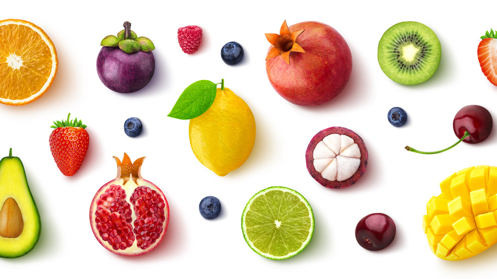 Variety of colorful fruit options
